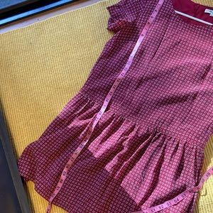 Madewell printed drop waist mini dress size 2